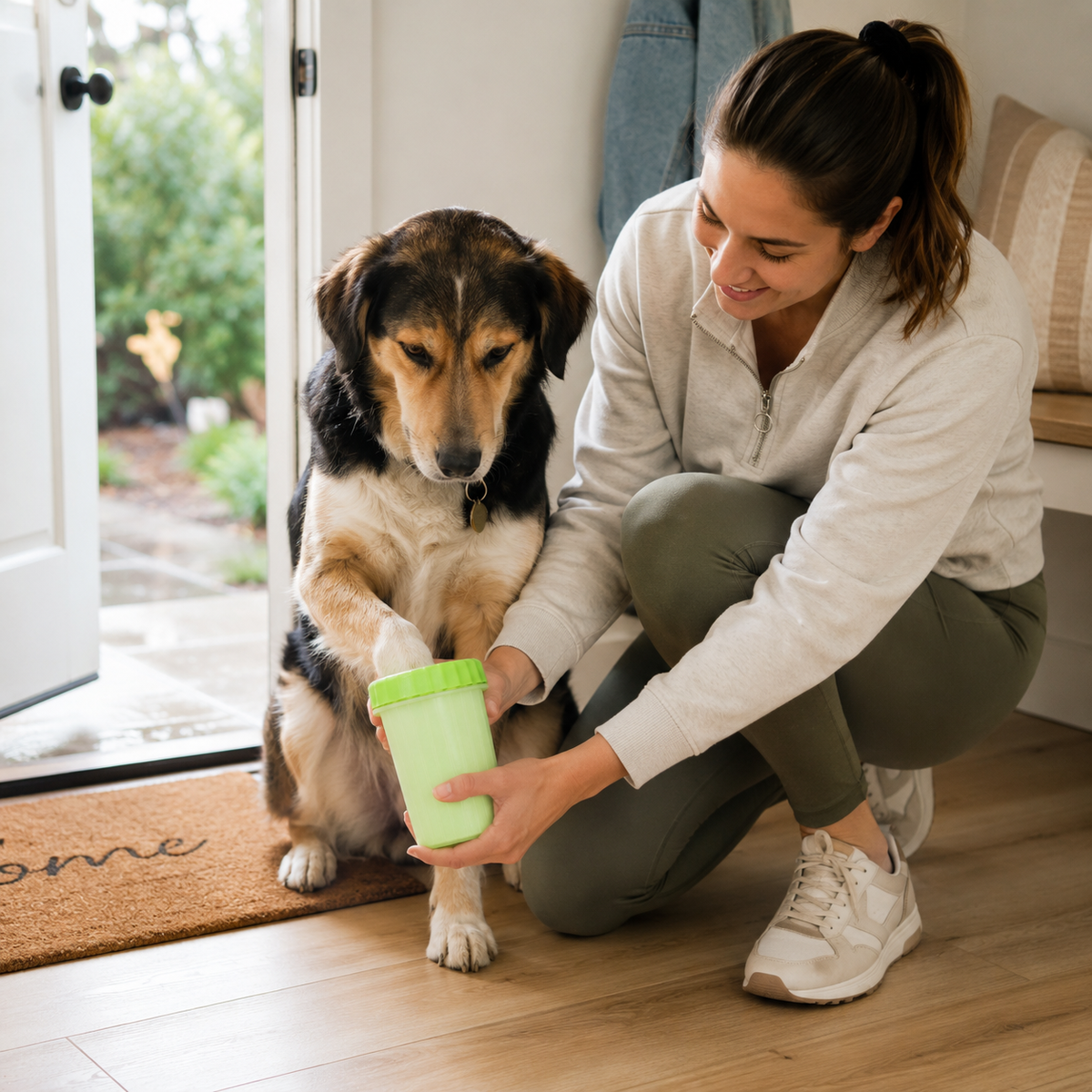 ๐พ Pet Paw Cleaner Cup โ Gentle Silicone Foot Washer for Dogs & Cats